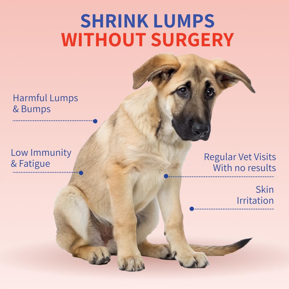 Fifth & Fido Turkey Tail Mushroom for Dogs – Lipoma Treatment for Dogs - Mushroom Supplement with Immune Support for Lipoma, Lumps & Bumps – Premium Pet Vitamins and Supplements Made in USA, 100 Serv.